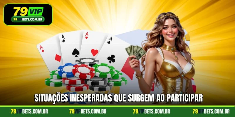 Situações inesperadas que surgem ao participar
